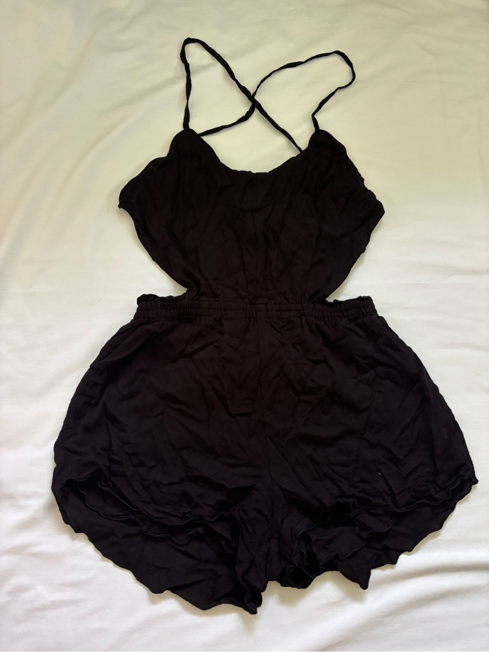 Gypsy by the sea Black Strappy Romper